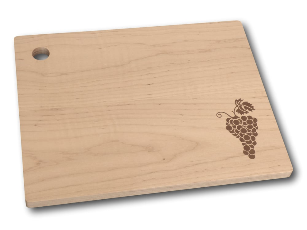 Image of Serving Board with Grape Inlay Design