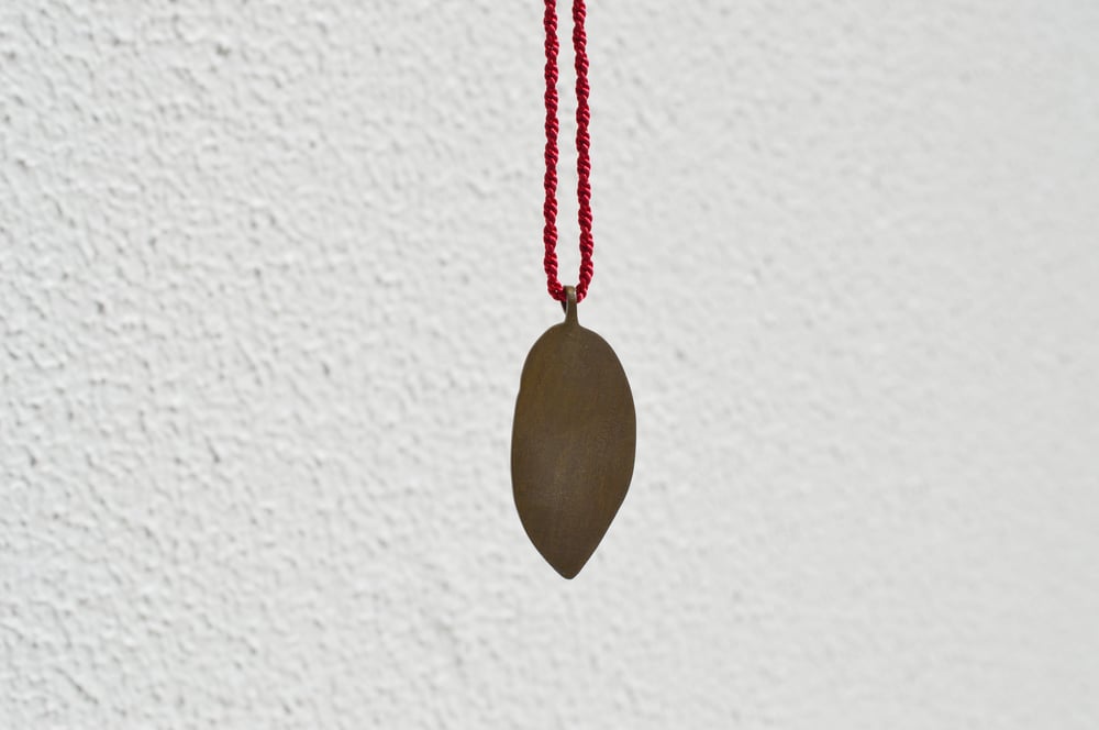 Image of Shibuichi leaf pendant