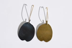 Image of Bicolour leaf earrings