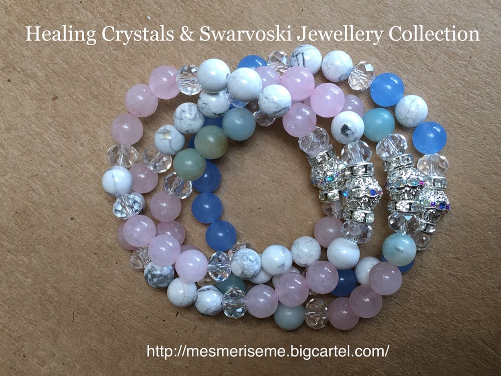 Image of Healing Crystal & Swarvoski Crystal Bracelets
