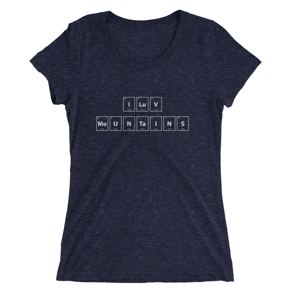 Image of Women's I LuV MoUNTaINS Tee - Navy