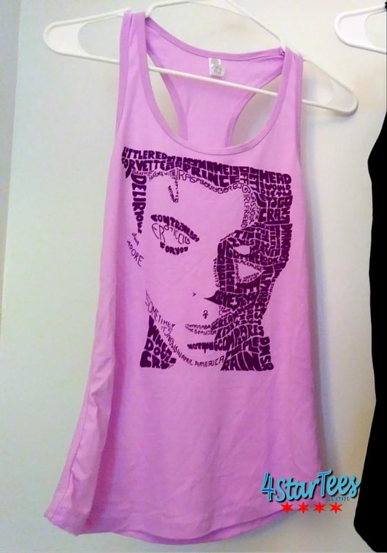 Image of Prince Songs Tribute - Women's Racer Tank Lilac