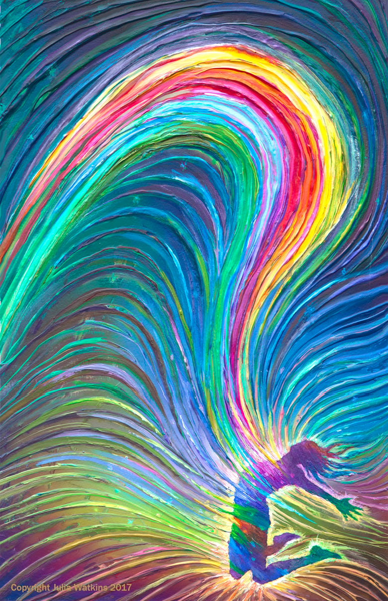 Image of Rainbow Woman Personal Empowerent Energy Painting - Giclee Print