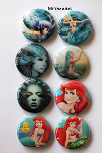 Image 1 of  Mermaid 1  Flair Buttons