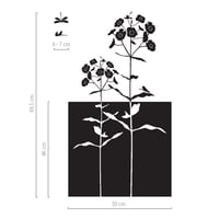 Image 2 of Dekorativer Sichtschutz mit Blumen, Fenster Klebefolie floral