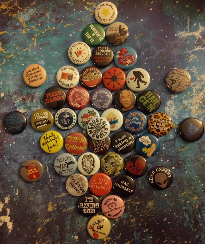 Image of 89 LPOTL Themed Buttons - Hail Yourself!