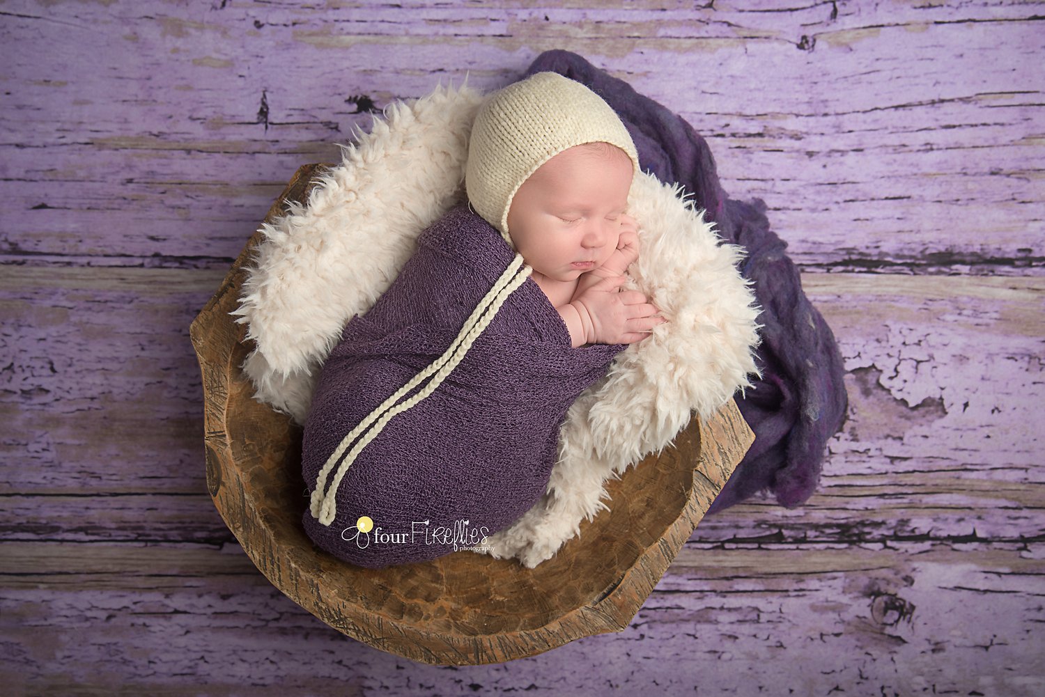 Image of Purple Barn Wood- Fabric Backdrop