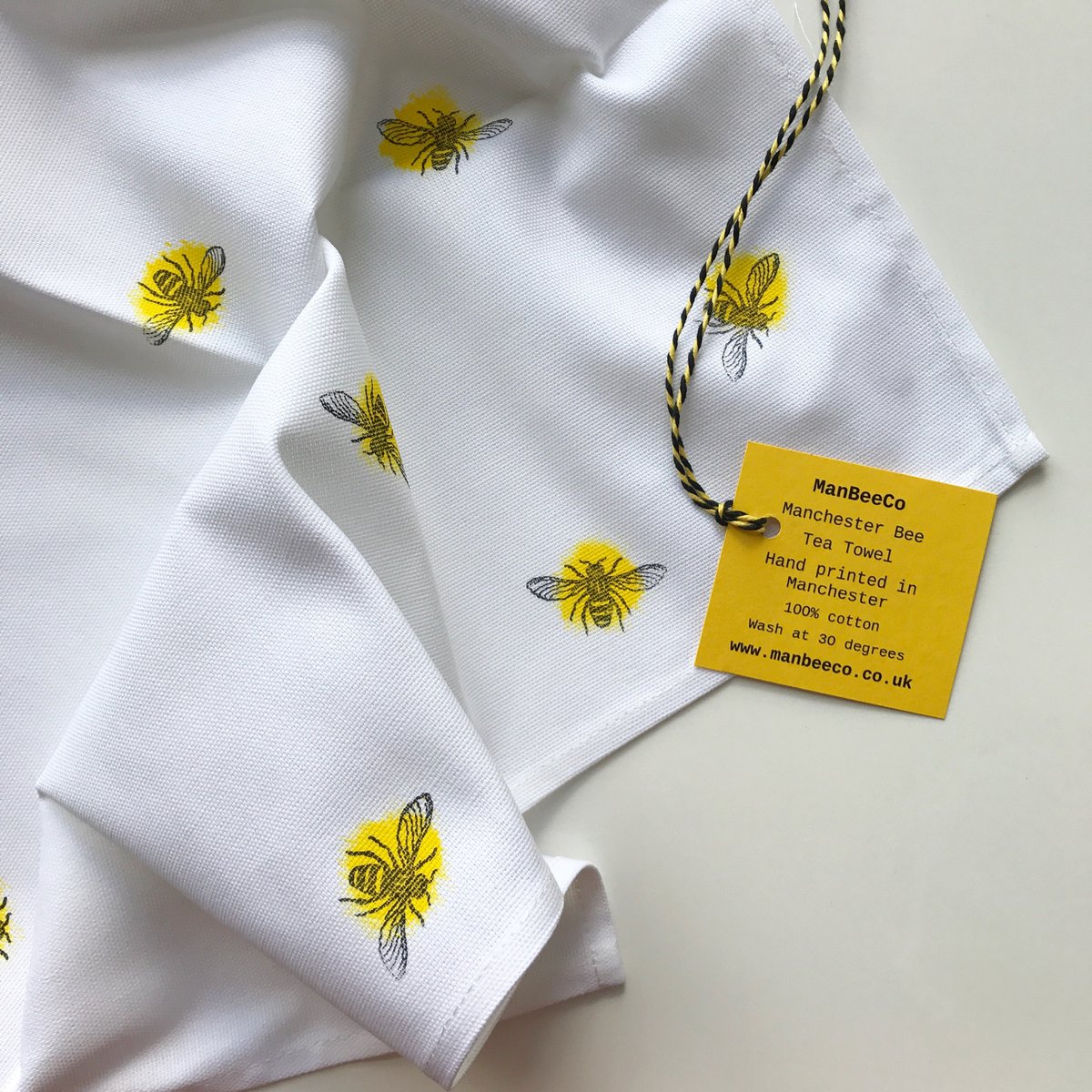 Image of Manchester Bee Cotton Tea Towel