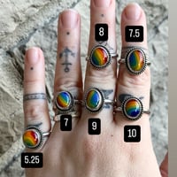 Image 2 of Glass Rainbow Rings