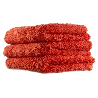 Image of Fluffy Finish Red Edgeless Microfiber 16x16 (3-Pack)