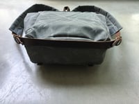 Image 4 of Backpack in waxed canvas,  medium size / Hipster Backpack with roll up top and double bottle pocket