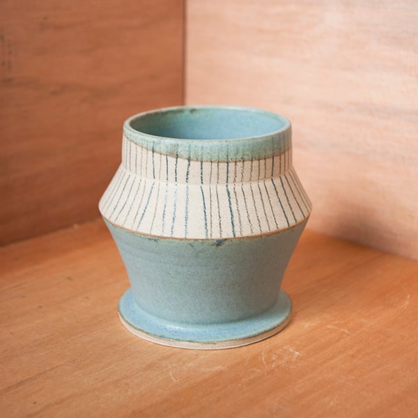 Image of Dusty blue planter