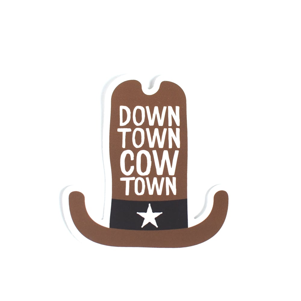 Image of Downtown Cow Town Sticker