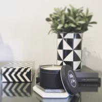 Image 3 of Matte Black/Matte White Signature Travel Soy Candle 225gm