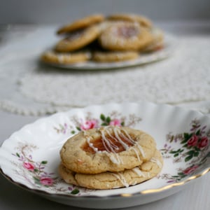 Image of White Chocolate Thumbprints with Seedless Red Raspberry Jelly