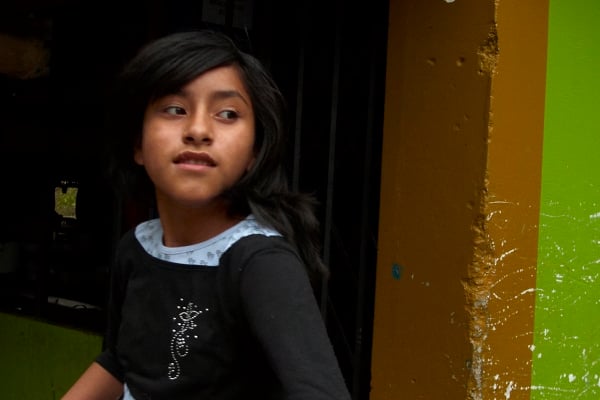 Image of framed print of original photograph - inca girl