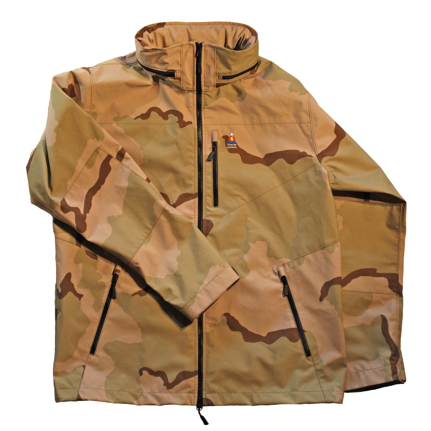 Image of Antero 5 New ! Zip in Hood to Collar Goretex Desert Camo Jacket Made in Colorado USA