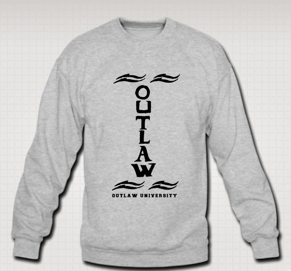 Image of Outlaw Tatt Crewneck - Comes in Red, Grey,Navy Blue, Black.. CLICK HERE