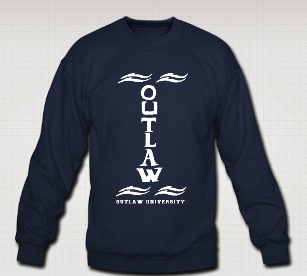 Image of Outlaw Tatt Crewneck - Comes in Red, Grey,Navy Blue, Black.. CLICK HERE