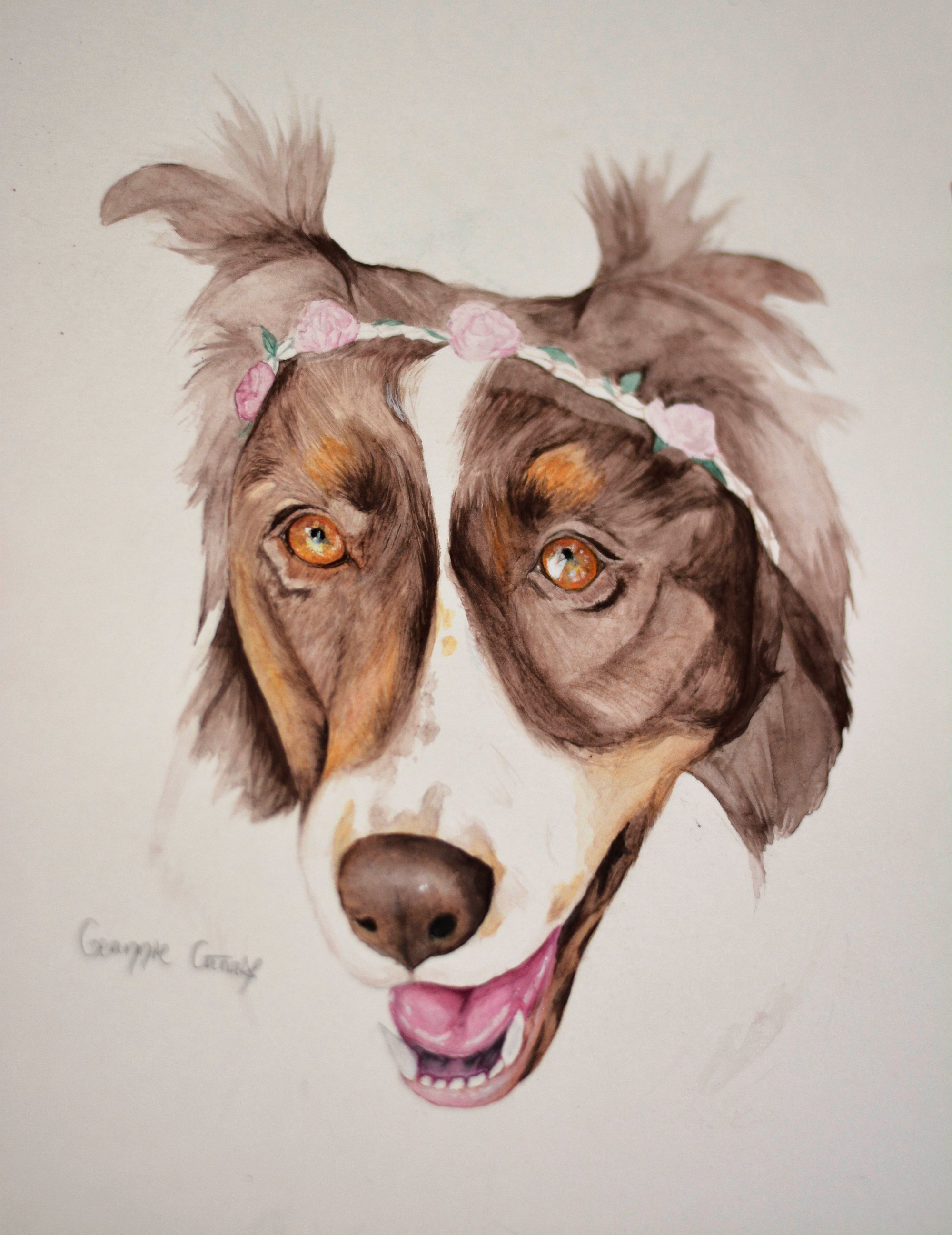 Large Realistic Watercolor Painting Toffdogproducts Large Realistic Watercolor Painting Toffdogproducts