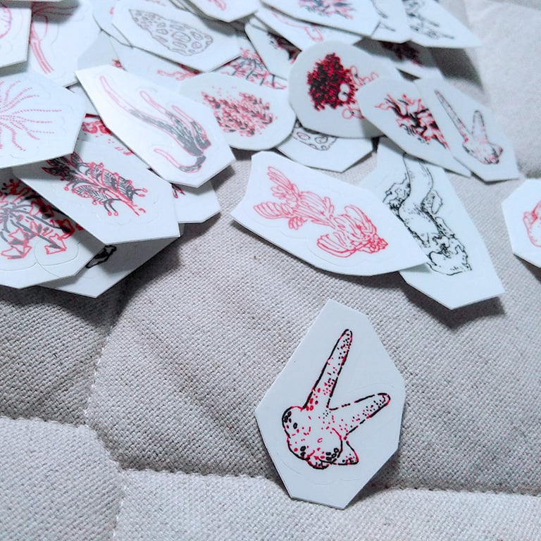 Image of tentative organs for tentative bodies stickers