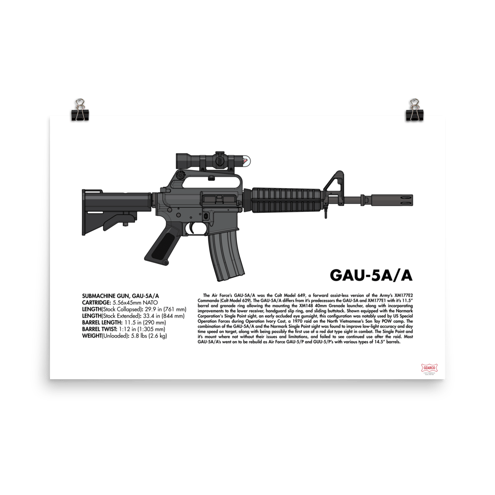 Image of GAU-5A/A 24"x36" Poster