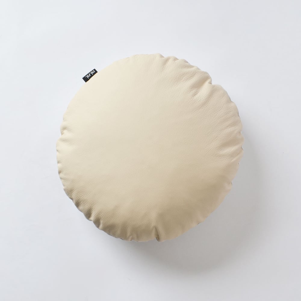 Image of Leather Roundie Cushion Cover - Sandy