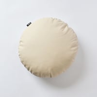 Image 3 of Leather Roundie Cushion Cover - Sandy