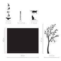 Image 2 of Fenster Folie Landschaft mit Baum und Tieren, Sichtschutz Kinderzimmer