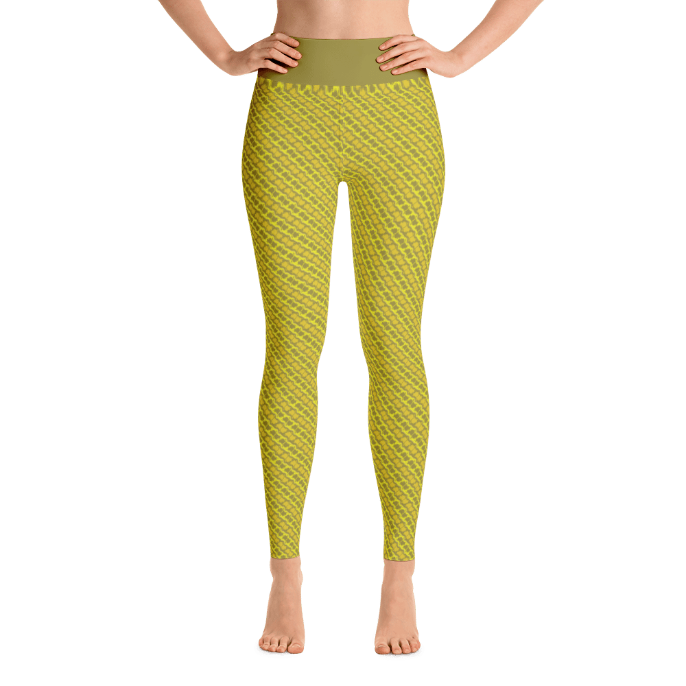 Image of Alaska Pattern Yoga Pants - Dijon