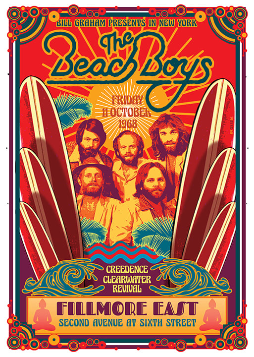 Image of The BEACH BOYS at the Fillmore East 1968