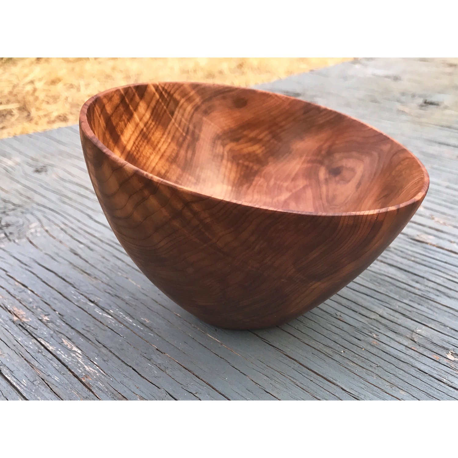 Image of Curly old growth red cedar burl bowl