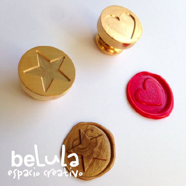 Image of Sello de lacre: estrella y corazón