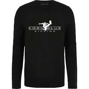Image of Kornblue Kicking Dri-Fit Black Long Sleeve Shirt
