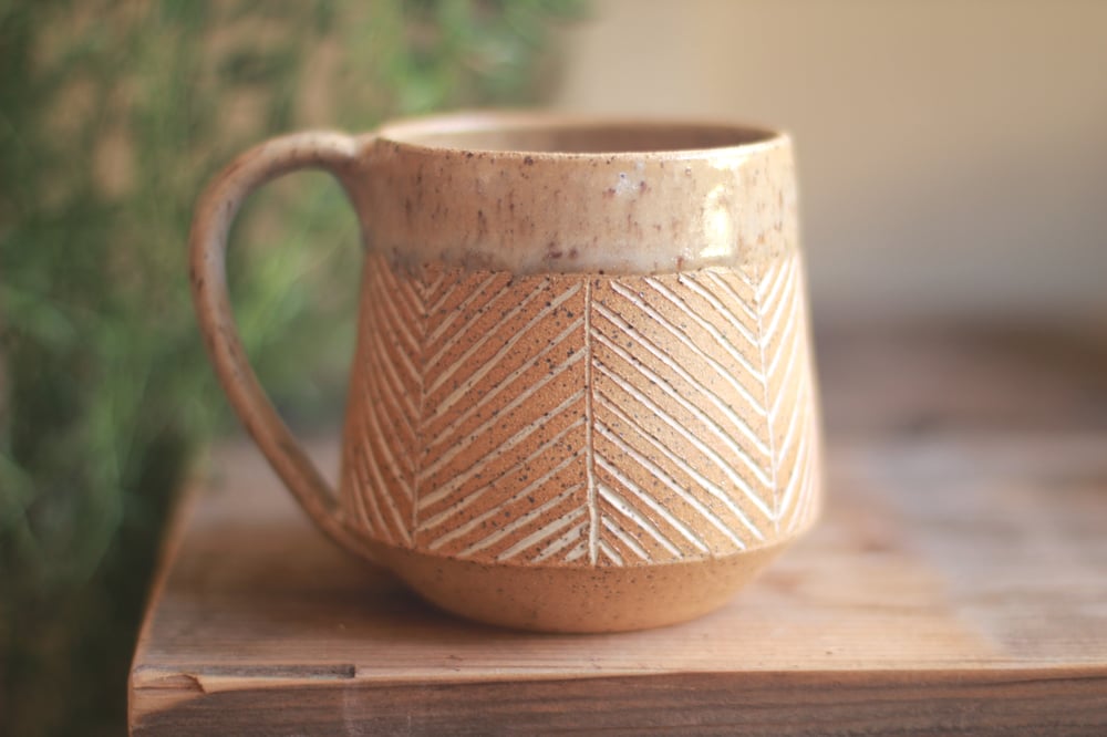 Image of Herringbone Stoneware Mug