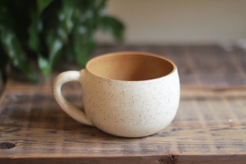 Image of White Speckled Cappiccino Mug