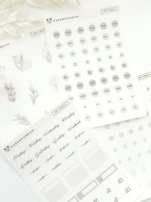 Image of Transparent Soft Floral Sticker Kit 
