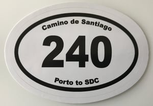 Image of Camino Portuguese "240km" Sticker