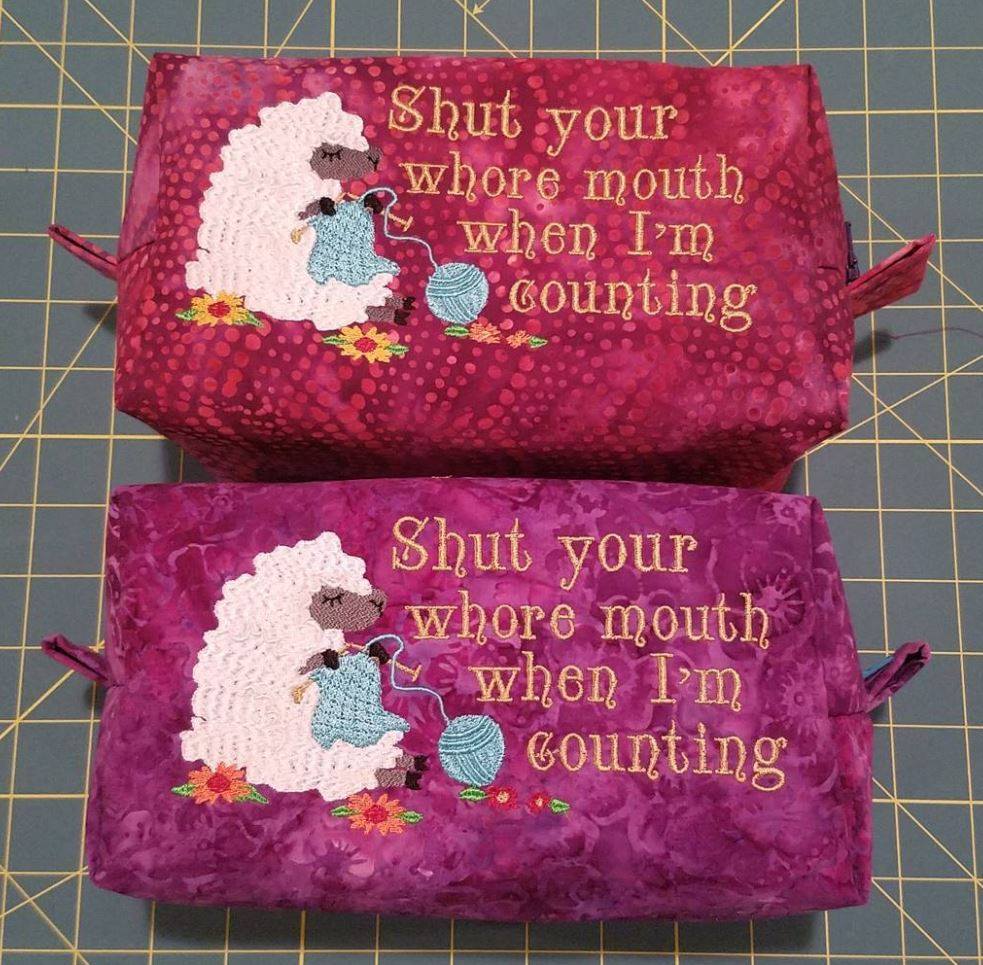 Image of Shut Your Whore Mouth Knitting Crochet Cross Stitch Project Bag (Pre Order)
