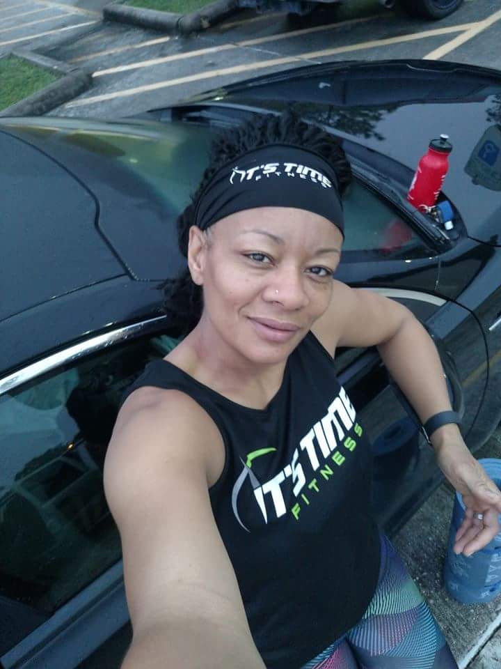 Image of It's Time Fitness Green Logo Black Tank