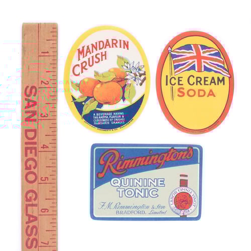 Image of Antique Beverage Labels - Set No. 1
