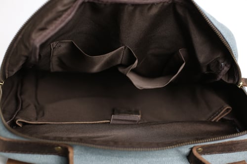 Image of Leather-Canvas Backpack / Laptop Bag / School Bag / Travel Bag / Backpack 1820