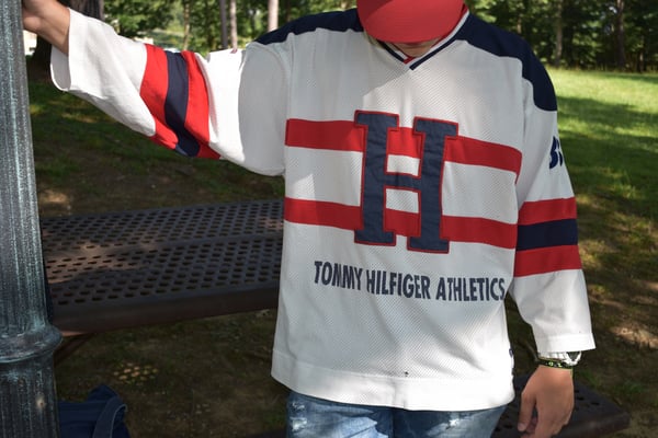 Image of Vintage Tommy Hilfiger athletics hockey jersey