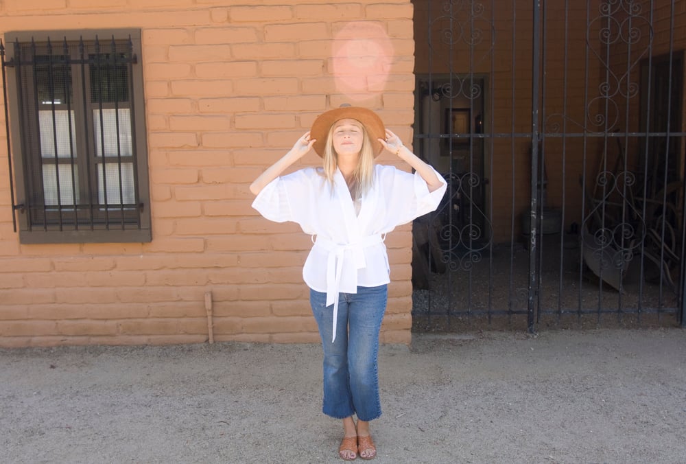 Image of COSTA SUR- Gauze Wrap Top