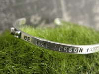 Image 1 of "Be The Person Your Dog Thinks You Are" Sterling Bracelet