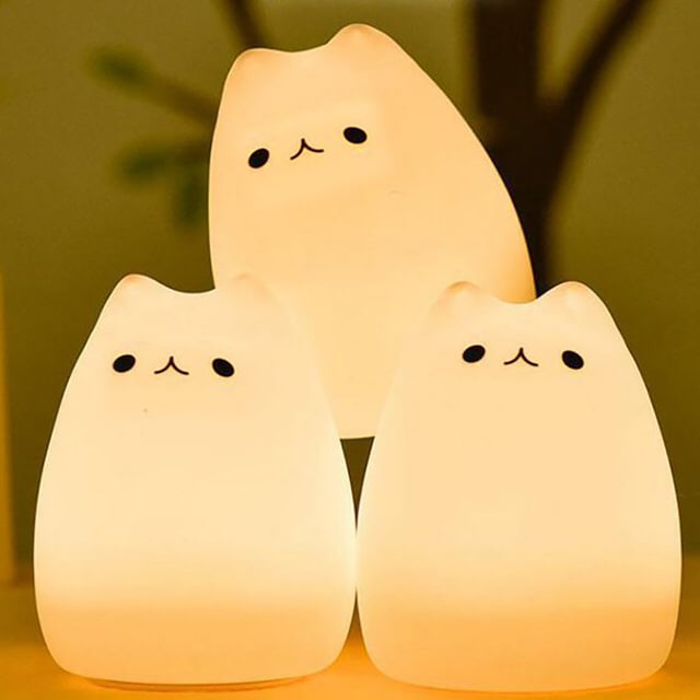 Image of Colour Changing LED Kitty Lamp
