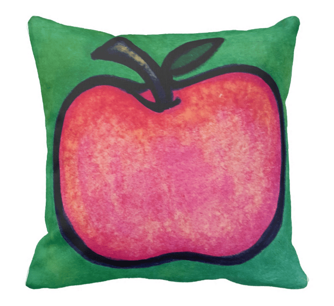 Image of Red Apple Square Pillow