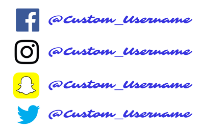 Image of Custom Social Media @Username