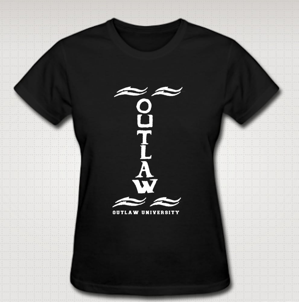 Image of Outlaw Tatt Female Baby Tee- Comes in Black, White,Pink,Purple,Red- CLICK HERE TO SEE ALL COLORS