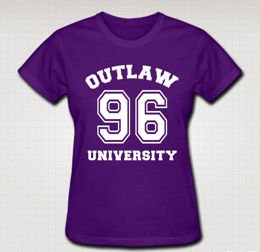 Image of OU 96 Female Baby Tee- Comes in Black, White,Pink,Purple,Red- CLICK HERE TO SEE ALL COLORS